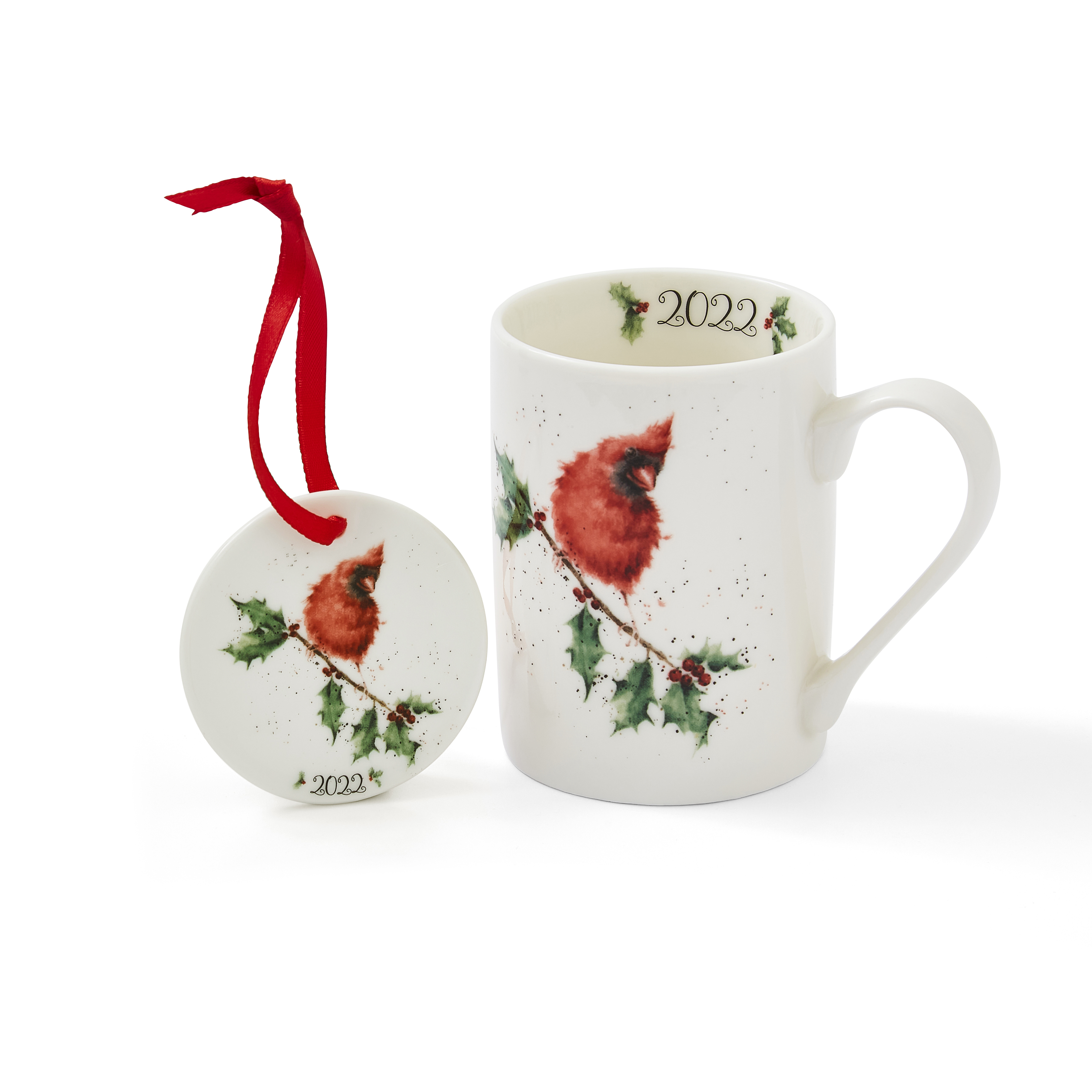 Wrendale Designs 2022 Annual Mug & Ornament Set, Cardinal image number null